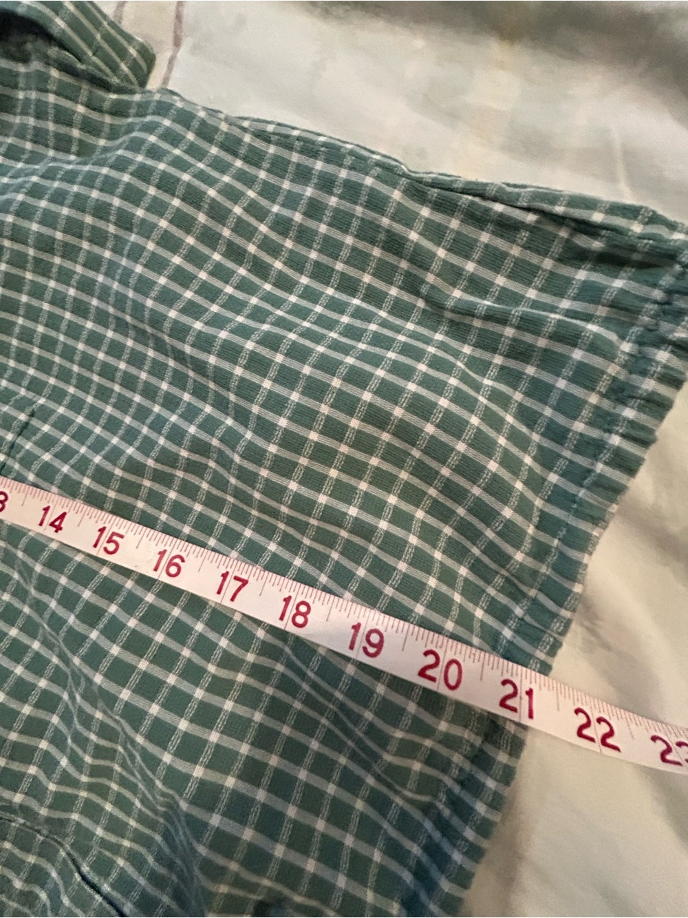 Madewell Women’s Green Check Tie-Hem Button-Down Shirt EUC Size 2X 18-20 - Picture 7 of 9
